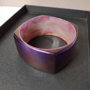 8.5 Inch Very Cool Vintage Purple And Pink Thick Bangle